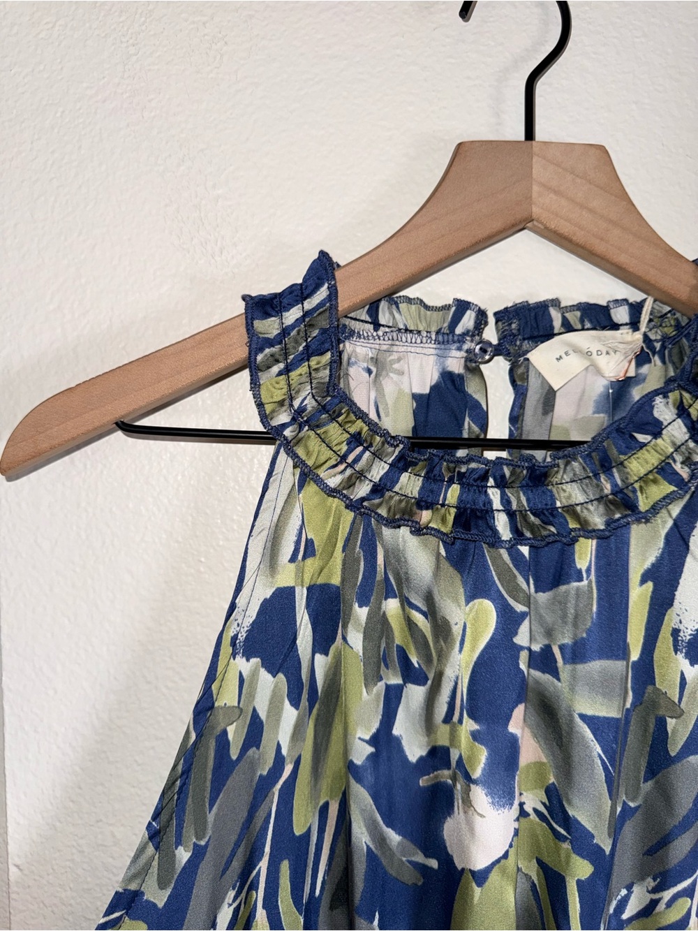 NWT MELLODAY full length high neck floral satin autumn wedding guest dress XL - Picture 4 of 6